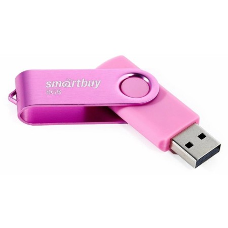Flash drive Smartbuy Twist, 8 GB, USB 2.0, th Up 25 MB/s, PBU up to 15 Mb/s, pink