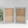 Photo frame plastic 10x15 cm, double vertical, silver