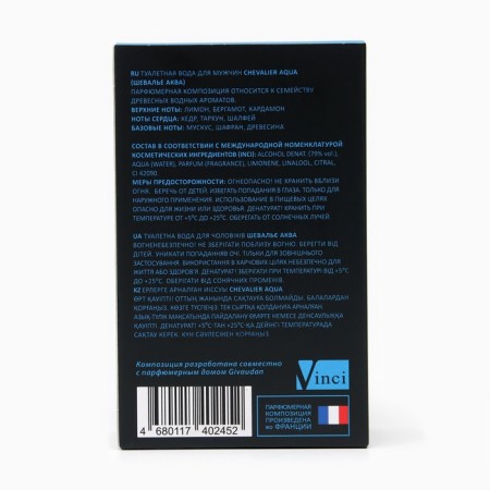 Men's toilet water Chevalier Aqua, 100 ml (based on Versache Eau Fraishe)-2
