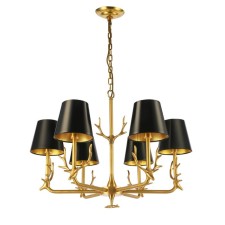 Люстра подвесная St Luce. SL1123.203.06. Velossa. 6х40 Вт, E14, 70х70х52 см, цвет латунь