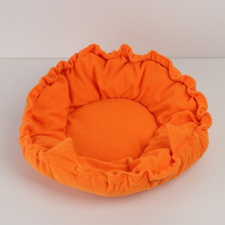Animal bed lying on a screed with ears, orange color 30-50 cm-4