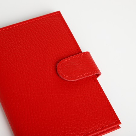 Cover for auto documents on the button, textura, red color-3