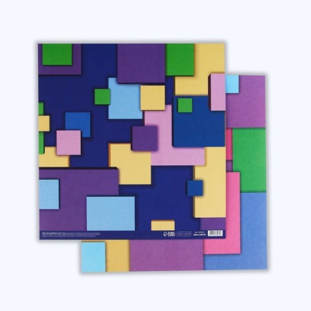 Scrapbooking paper "Colorful geometry", 30.5 x 32 cm, 180 g/m²-1