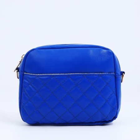 Bag Cross-Bodi with a zipper, blue color-2