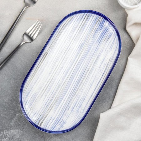 Ceramic dish for serving "breeze", 30 × 16 × 3 cm