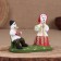 Souvenir "A man with a woman on stumps", 16 × 7 × 14.5 cm, Kargopol toy, mix
