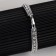 Bracelet with rhinestones "shine" thread with a strip, white color in silver, 18 cm