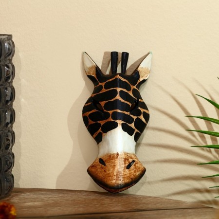 Mask "Zebra" Albezia 19x9x4 cm