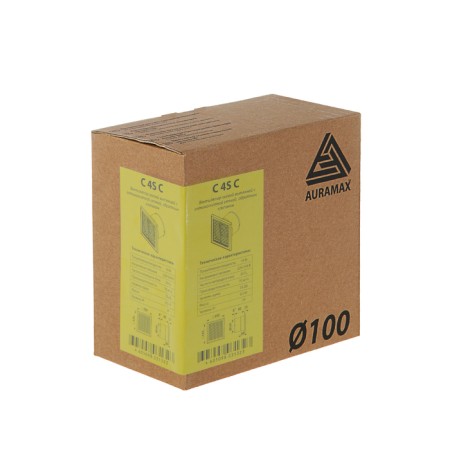 Exhaust Auramax fan with 4s C, 150x150 mm, D = 100 mm, 220–240 V, with a check valve-4