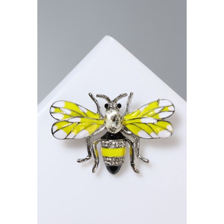 Brooch "Bee" Medunitsa, yellow in silver