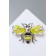 Brooch "Bee" Medunitsa, yellow in silver