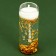 Interior candle in a pearl flask 3x3x8cm