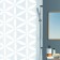 Decorative curtain for the bathroom Rania, 180x200 cm, white color