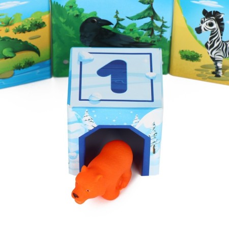 Board game "Smart cubes. Study animals ", 1+-4