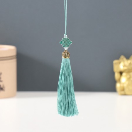Textile suspension, plastic "Knot of happiness and infinity" wave 0.7x1x9.5 cm