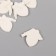 Decor for the creativity of Polystone "Pigeons on the Heart" White Set 6 pcs 3.6x3 cm