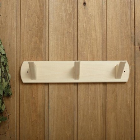 Wooden hanger, 3 hooks