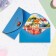 The envelope "On Birthday!" Cutting, congregation, embossing, blue background