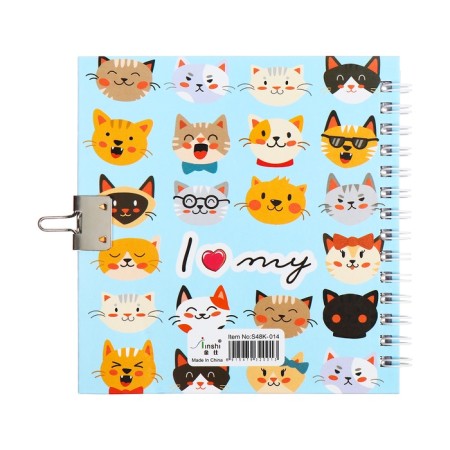 Gift notebook, 45 sheets, line, on the castle, on the crest, cats (13x13.5cm)-5