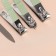 Manicure set, 10 items, in case, turquoise color