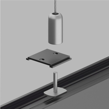 Mount for the cable, 1 pc, technical tra004hp-21b, 3x0.5x3.5 cm, black color is black-4