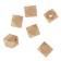 Beads wooden polyhedrons 10x10 mm (set 6 pcs) without coating