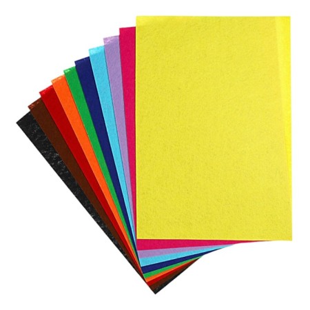 Color felt set, thickness 1 mm, A3 format, 10 colors-4