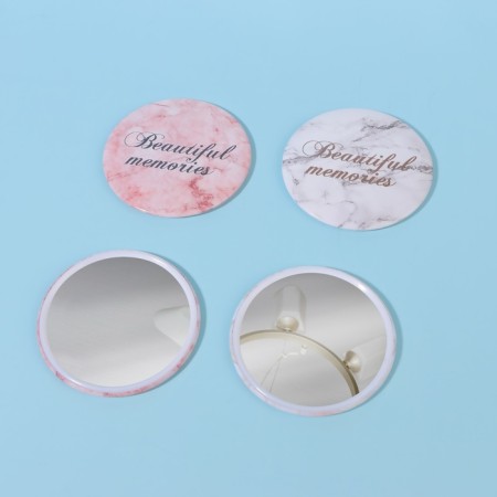 Pocket mirror "marble", d = 7 cm, color mix-4