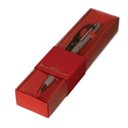Switching handle, 0.7 mm, BrunovisConti Palermo, Blue rod, metal case Soft Touch Gray, in a red case-1