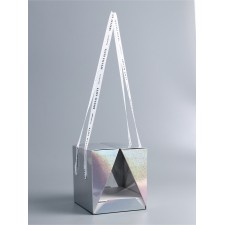Box under a bento-port with ribbons, 15.5 x 15.5 x 16 cm