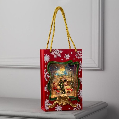LED figure "Gift package" 15 × 23 × 7 cm, plastic, AAX3 batteries (not in the kit), USB, glow warm white-5