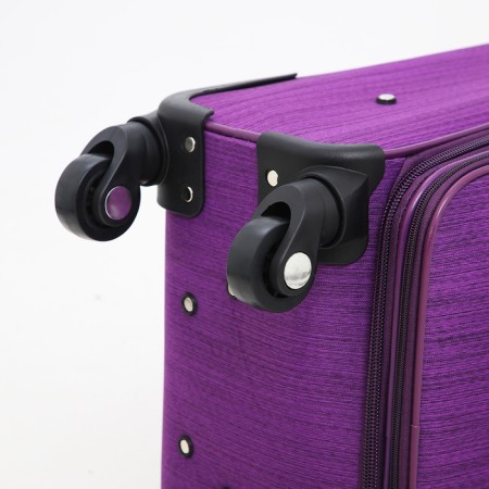Small 20 suitcase, lightning department, code castle, 4 wheels, outer pocket, purple color-7