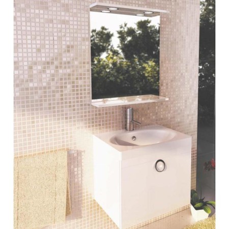 Comforty K-60 mirror for the bathroom, white color, 68.5x60x14 cm