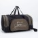 Sports bag, 3 parts on zippers, external pocket, long belt, black color/hack