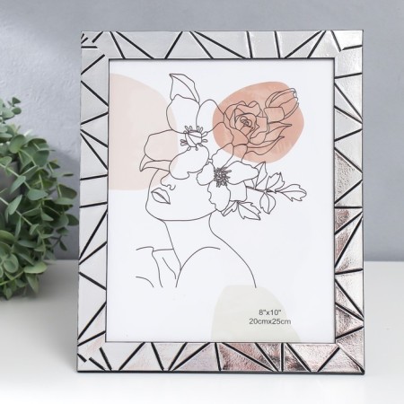 Photo frame plastic 20x25 cm "Chaos. Direct lines" silver 28.5x23.5 cm
