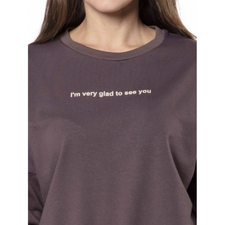 Women's suit I am Very Glad to See You, size 48, brown color-4