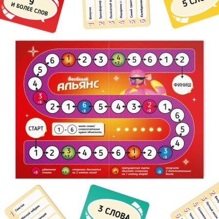 Board game to explain the words "Fun Alliance", 135 cards, 10+-3
