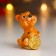 Souvenir Polystone "Tigrush with gold coins" MIX 4x2.5x3 cm