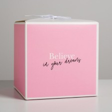 Gift folding box, packaging, “Beautiful”, 18 x 18 x 18 cm