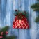 Christmas tree decoration "New Year's bag" 12.5x7.5 cm, red