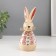 Souvenir Ceramics "Rabbit Sleeping. Karakuli" White-beige with red drawings 7x6.5x16.7 cm