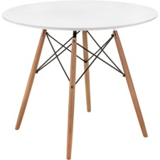 Wooden Table Table Buka/Metal, Natural 80x80x72 cm