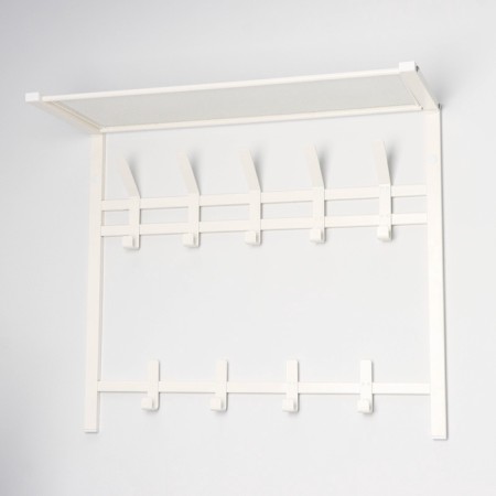 A hanger with a shelf of the 2-tier “Toronto 22”, 67 × 27 × 58.5 cm, white color-10
