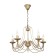 Chateau chandelier, 5x60W E14, brown color