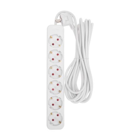 Extension cord Standard 6 nests, 5m, 3x1.0mm², s/h, white rexant