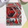Birthday card!" Congrev, embossing, red car, 19x36 cm