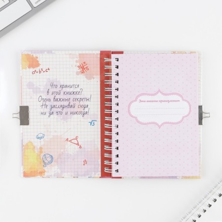 Questionnaire on a lock, in a solid cover A6, 40 sheets "My school friends"-2
