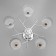 Lamp ceiling angel 52x52x27, 5x60W E27, chrome