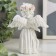 Polystone souvenir "Snowty angel in a lace outfit, with a rose" 12x10.5x4.3 cm