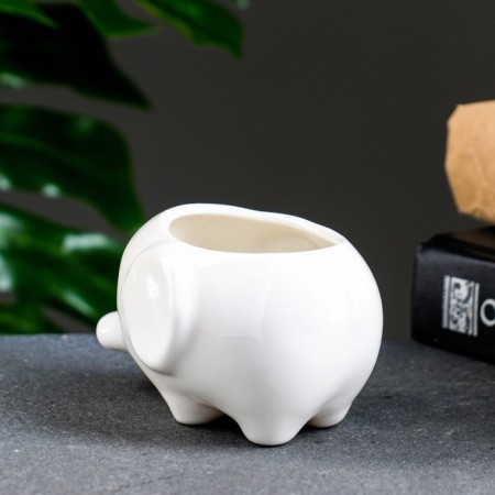 Pot "Elephant White" 10x7x6.5cm-3